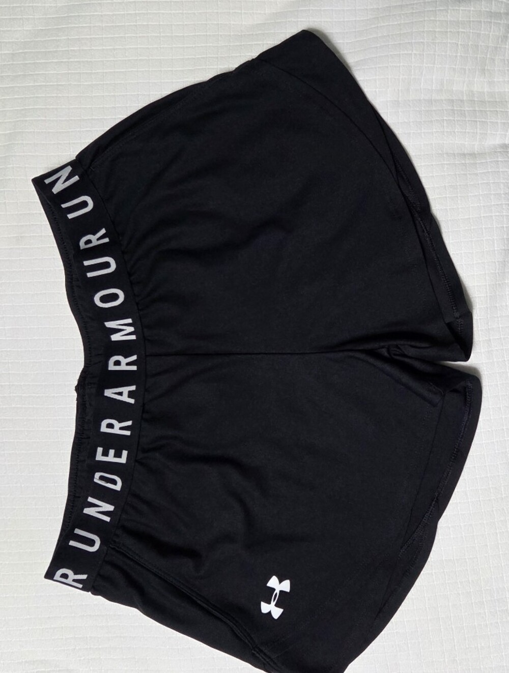 Under Armour Black Elastic-Waist Athletic Shorts - Picture 2 of 5